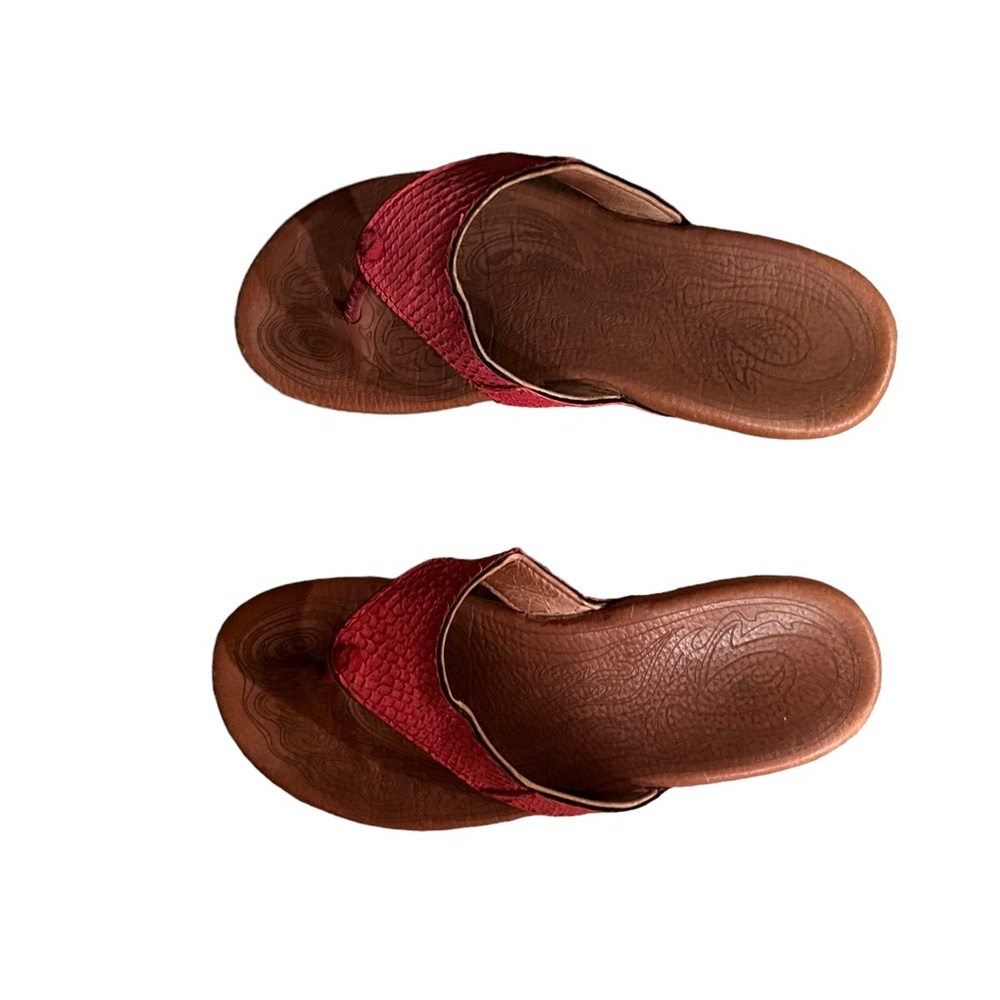 Olu Kai salmon skin sandals